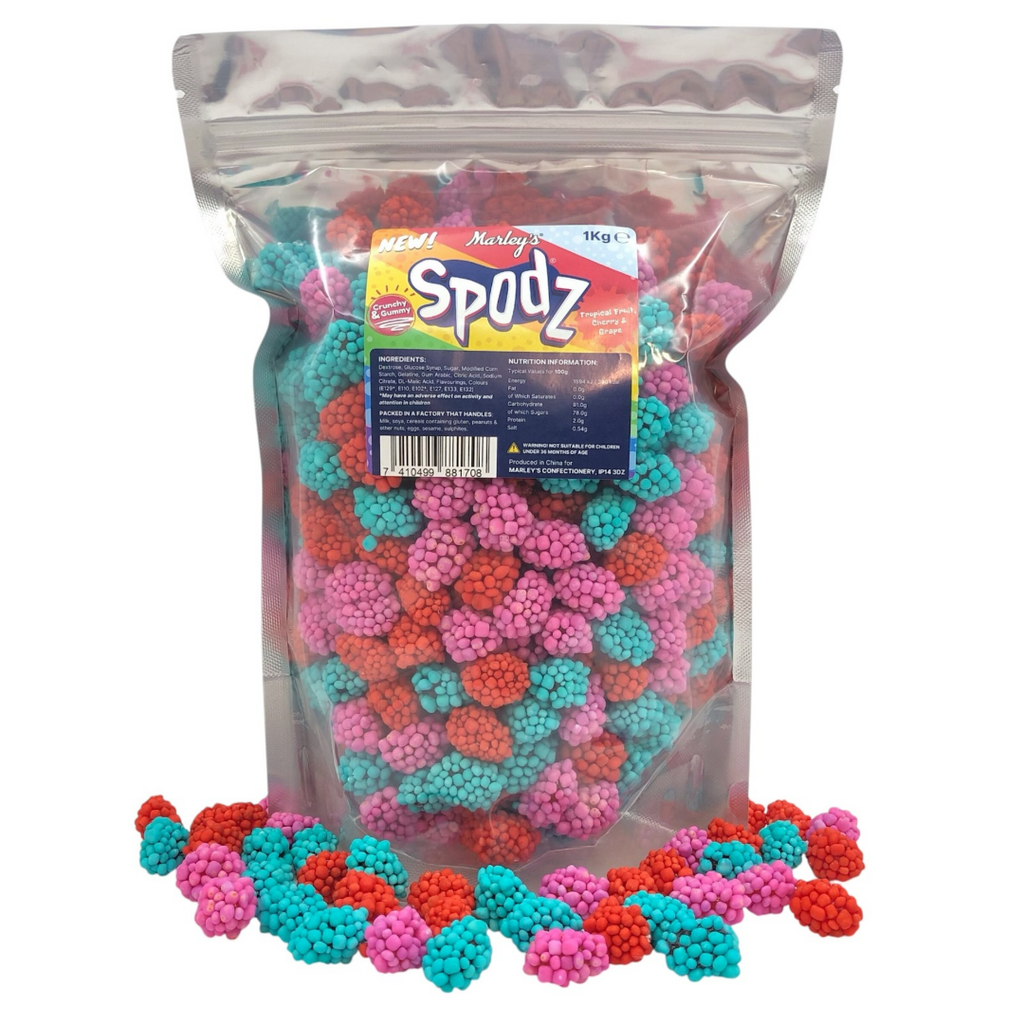 SweetS『SWEETS』 Spodz 1KG Value Bags Gummy Tangy Crunchy Sweets – JKR Trading