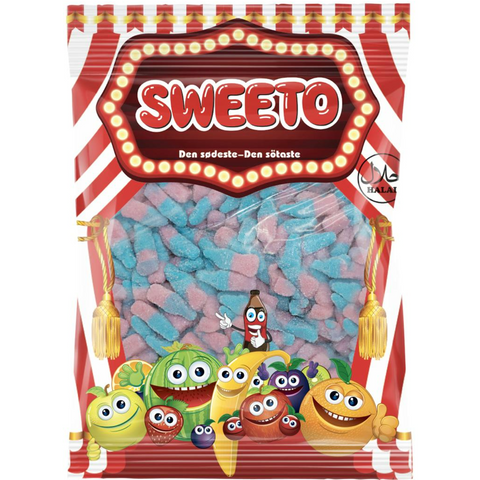 Fizzy Blue And Pink Bottles 1KG Bag Value Bag