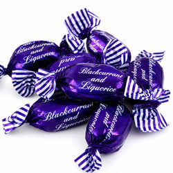 Blackcurrant And Liquorice Boiled Sweets With A Chewy Liquorice Toffee Centre