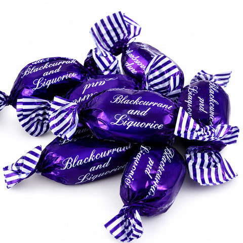 Blackcurrant And Liquorice Boiled Sweets With A Chewy Liquorice Toffee Centre