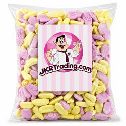 Foam Mix Shrimps And Mini Bananas 1kg Value Share Bag