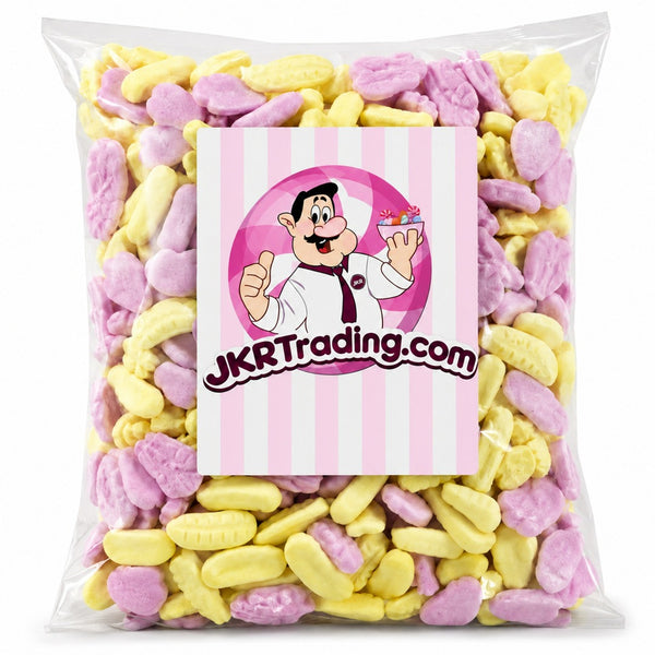 Foam Mix Shrimps And Mini Bananas 1kg Value Share Bag