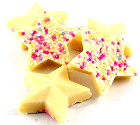 White Chocolate Stars With A Candy Topping From 100Grams