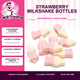 Strawberry Milkshake Bottles | Strawberry Flavour Gums | Choose Weight | Freshly Packed