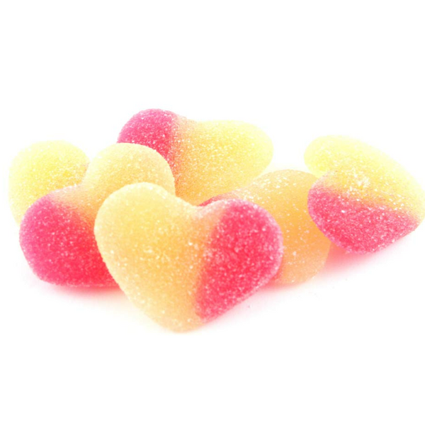 Spanish Peaches Fizzy Fruit Flavoured Heart Shaped Jellies 1KG Bag