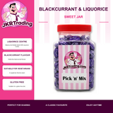 Blackcurrant And Liquorice Sweet Jar A Gift jar Full Of Blackcurrant And Liquorice Sweets