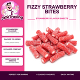 Fizzy Strawberry Bites | Strawberry & Cream Sweets | Choose Weight | Freshly Packed