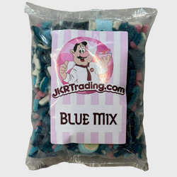 Blue Mix 1KG Sharebag Of Blue Coloured jellies And Fizzies