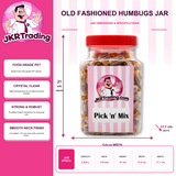 Old Fashioned Humbugs | Large Sweet Jar | Mint Boiled Sweets | Reusable PET Jar