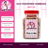 Old Fashioned Humbugs | Large Sweet Jar | Mint Boiled Sweets | Reusable PET Jar