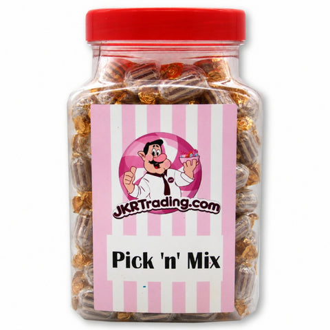Old Fashioned Humbugs | Large Sweet Jar | Mint Boiled Sweets | Reusable PET Jar