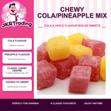 Chewy Centre Cola And Pineapple Cubes 1KG Sharebag
