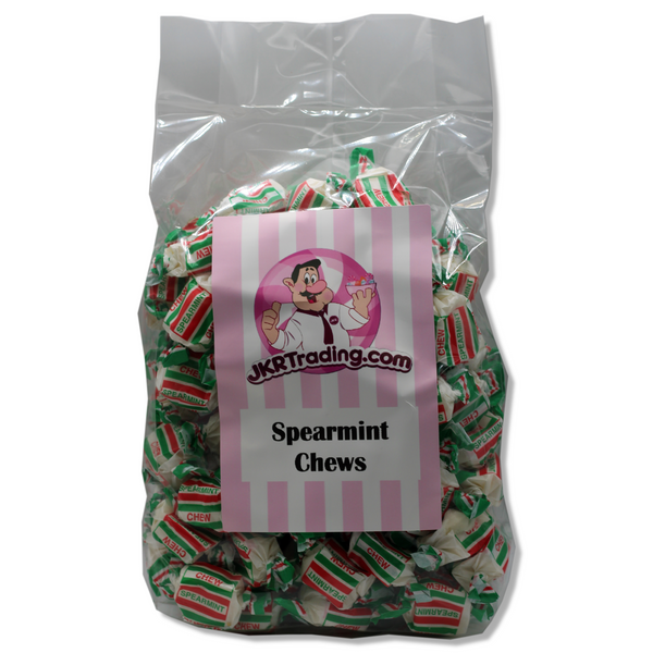 Spearmint Chews Individually Wrapped Chews In A 1KG Value Bag