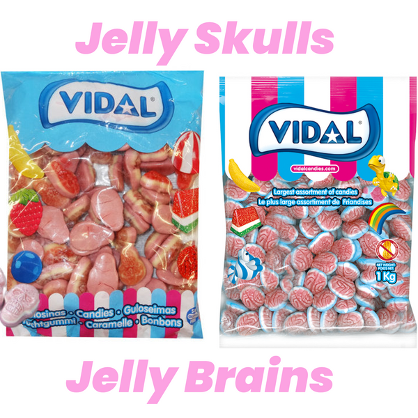 1kg Jelly Brains Plus 1kg Jelly Skulls