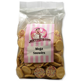 Mega Snowies 1KG Sharebag Of Giant White Candy Pieces With A Candy Topping