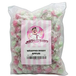 Wrapped Rosie Apples 1KG Value Bag of Rosy Apple Flavored Boiled Sweets