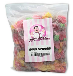 1KG Value Bag Sour Spider Novelty Shaped Fizzy Fruit Flavoured Jellies