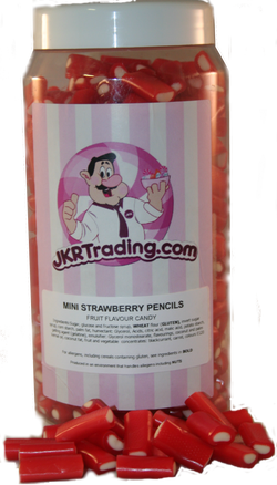Strawberry Pencil Gift Jar Mini Strawberry Pencils In A Gift Jar - JKR Trading