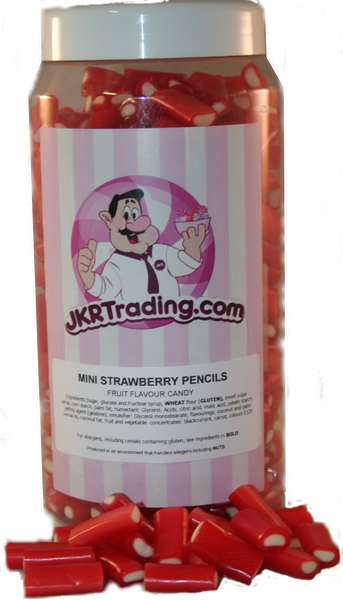Strawberry Pencil Gift Jar Mini Strawberry Pencils In A Gift Jar - JKR Trading