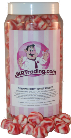 Strawberry Twist Kisses Sweet Jar Gift Jar - JKR Trading