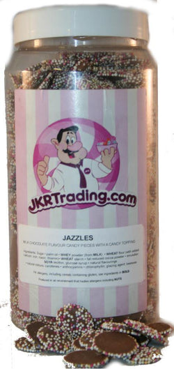 Milk Chocolate Jazzies sweet Jar A Gift Jar Full Of Jazzies 1kg Jar - JKR Trading