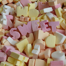 ABC Letters fruit flavour candy shapes retro sweets from 100gram - JKR Trading