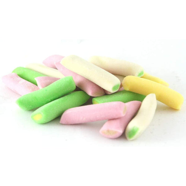 3KG Bulk Bag Rhubarb and Custard Tubes Assorted Colour Rhubarb And Custard Flavoured Mini Pencils