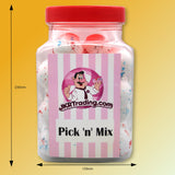 White Giant Gobstoppers Sweet Jar 30 Sweets In Gift Jar
